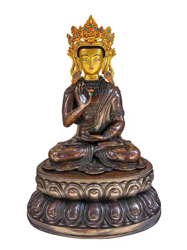 Statue rituelle du Bouddha Amoghasiddhi