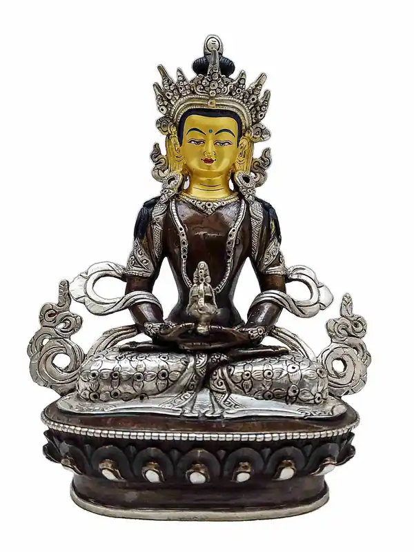 Statue en cuivre tibétaine d’Aparimita