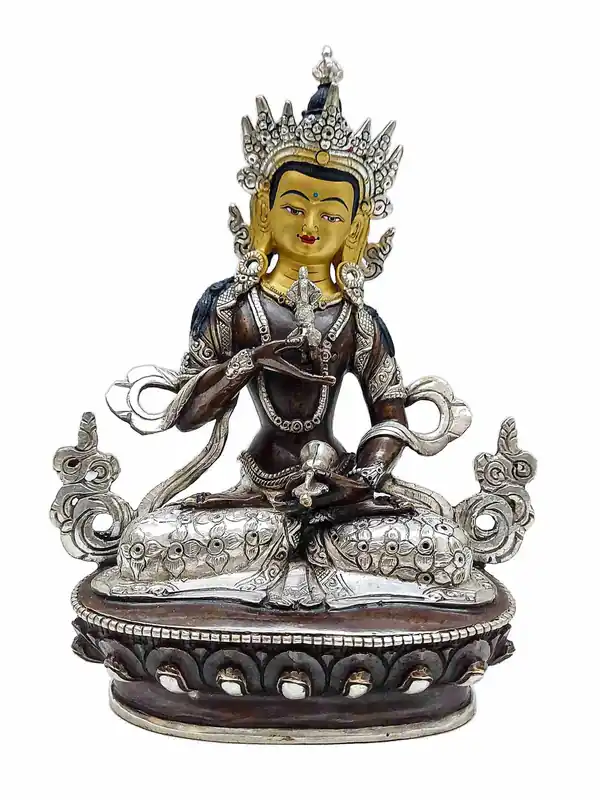 Statue traditionnelle en cuivre de Vajrasattva