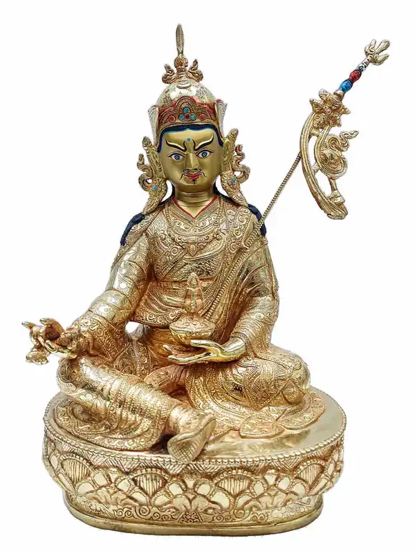 Statue rituelle en cuivre de Padmasambhava