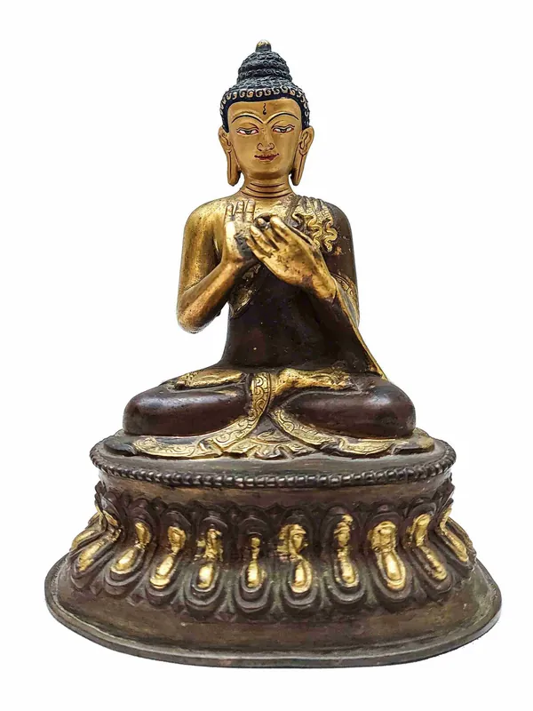 Statue en cuivre du Bouddha Vairocana