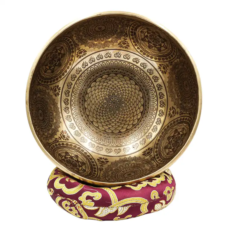 Bol bouddhiste Jambati moderne sculpté en mandala
