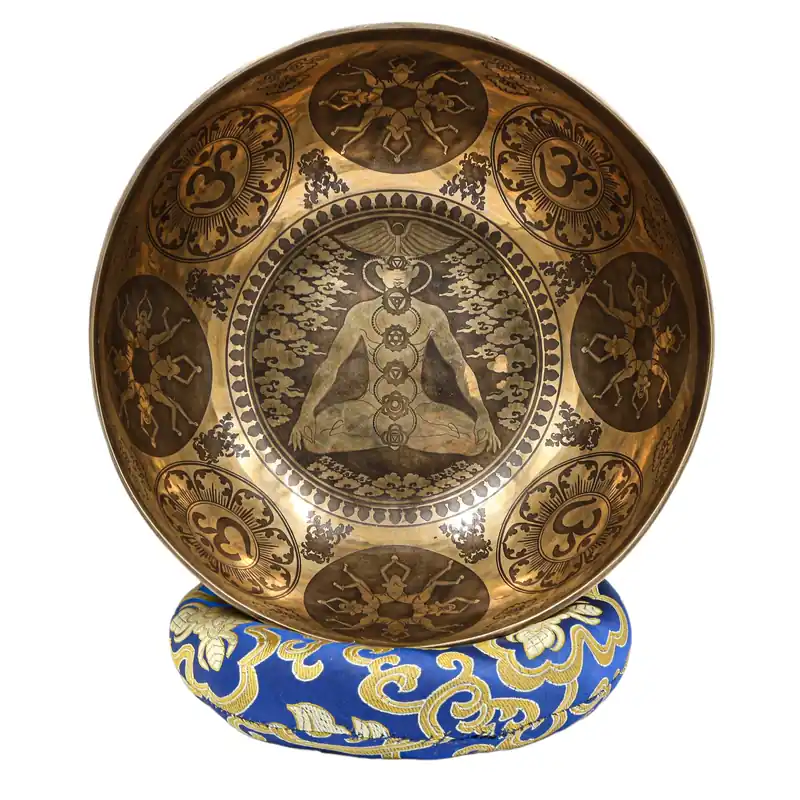 Bol chantant bouddhiste Jambati sculpté de 11 cm pour yogi