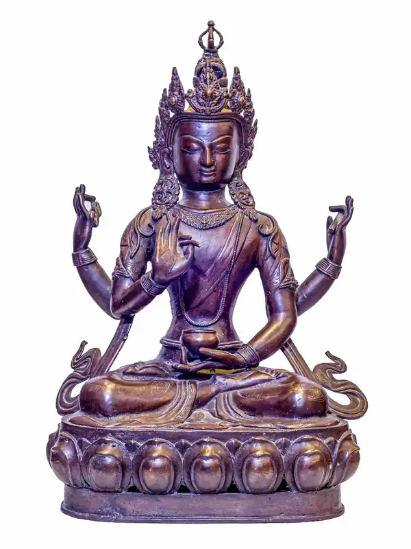 Statue en cuivre de Prajnaparamita