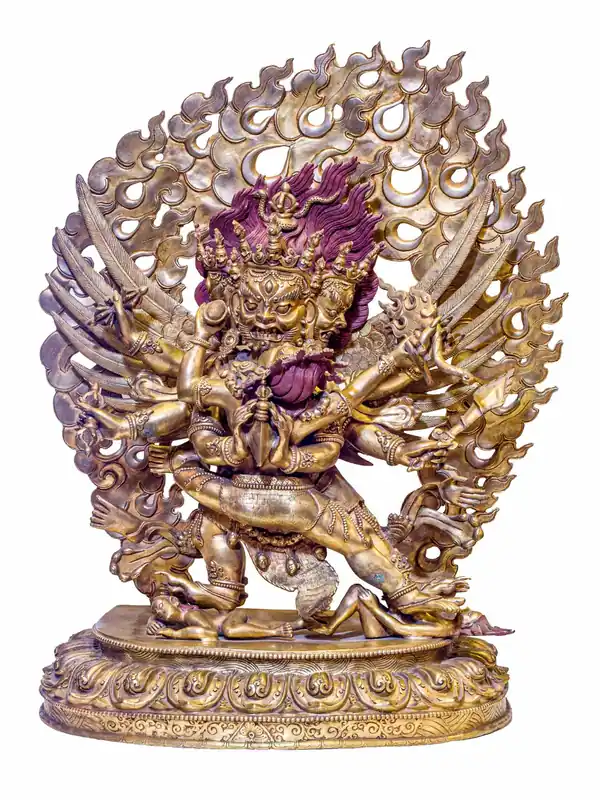 Statue en cuivre de Vajrakilaya