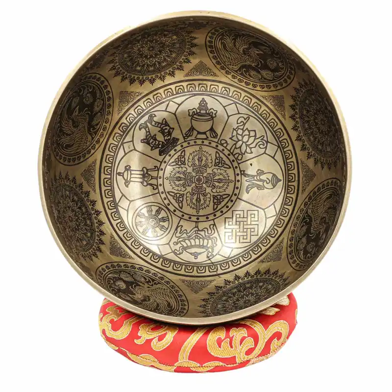 Bol chantant Jambati sculpté en double dorje