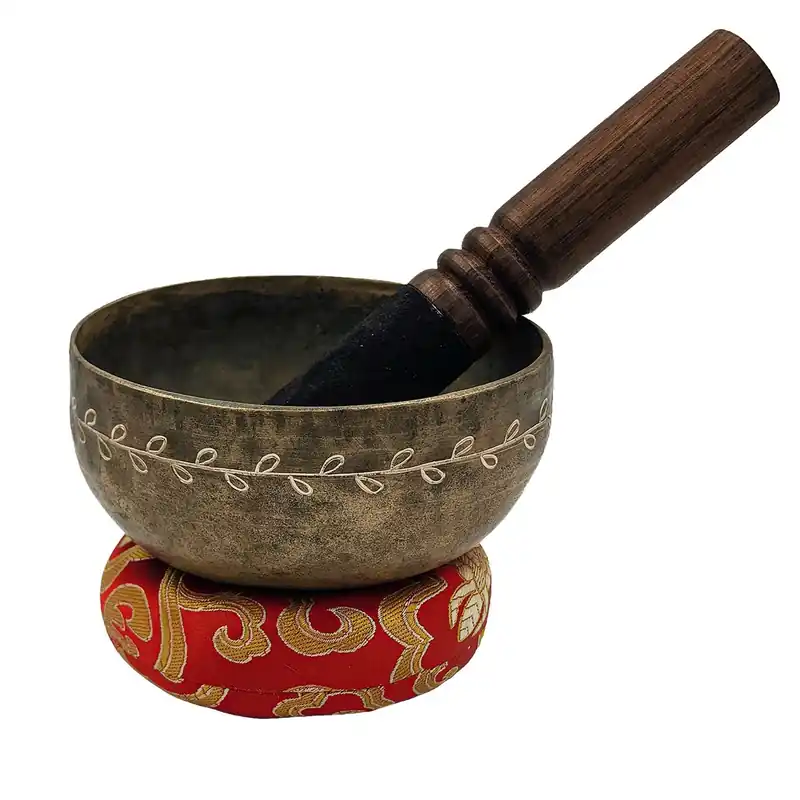 Bol chantant jambati sculpté à la main de 6 cm