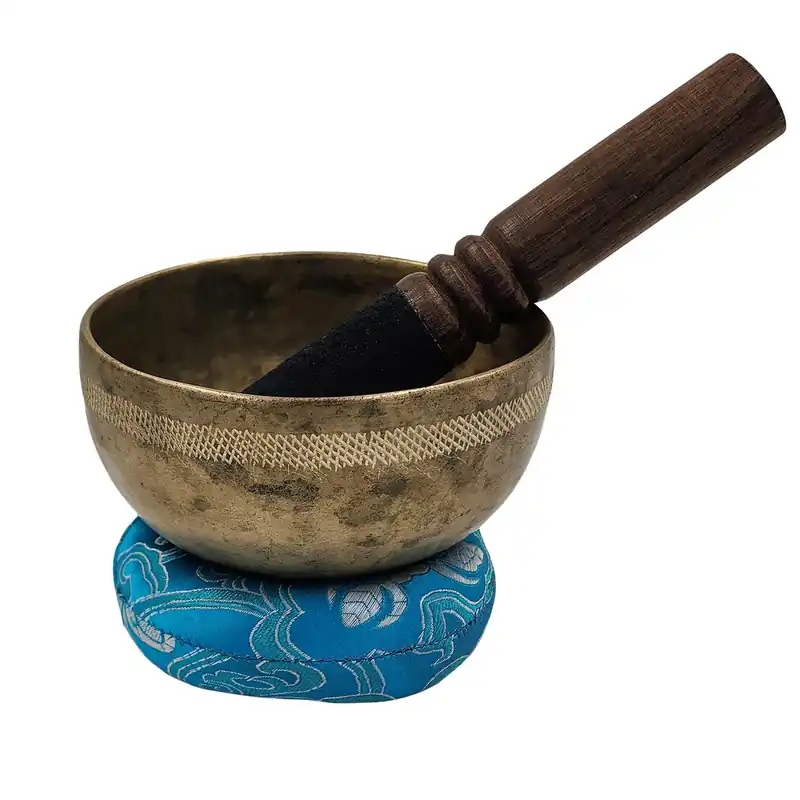Bol chantant bouddhiste antique de 6 cm
