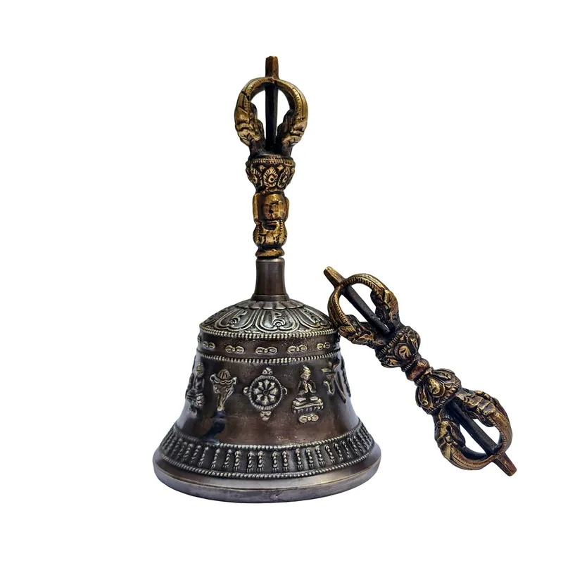 Ensemble de cloche bouddhiste et vajra du Népal