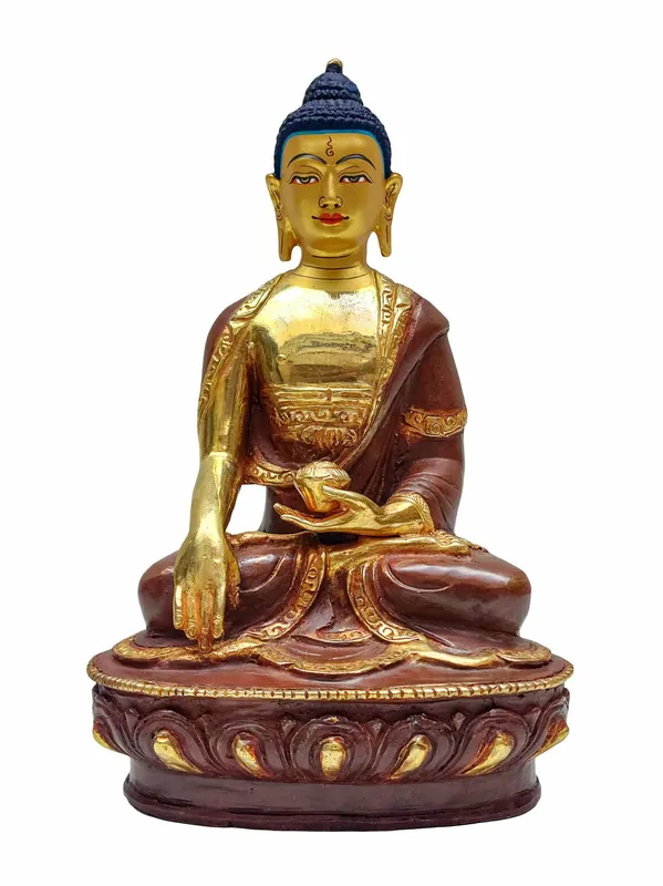 Statue en cuivre de Shakyamuni faite à la main