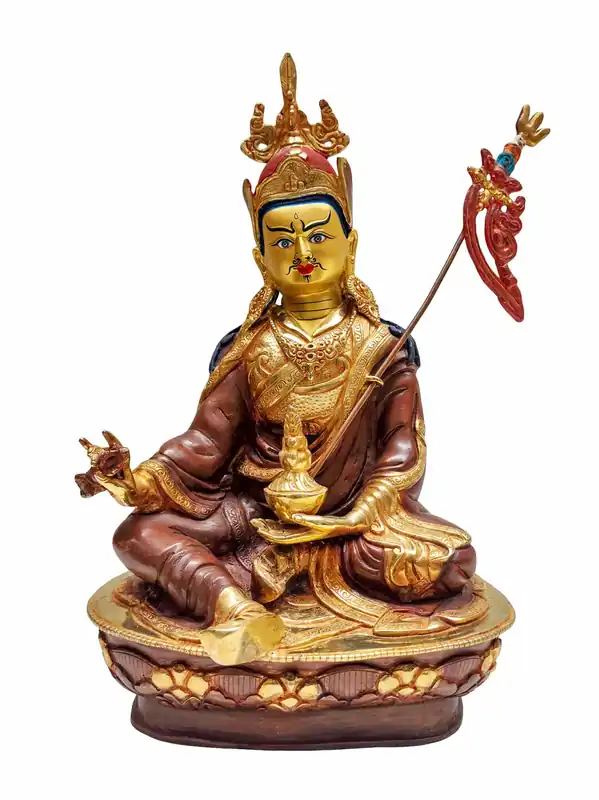 Statue rituelle en cuivre de Padmasambhava