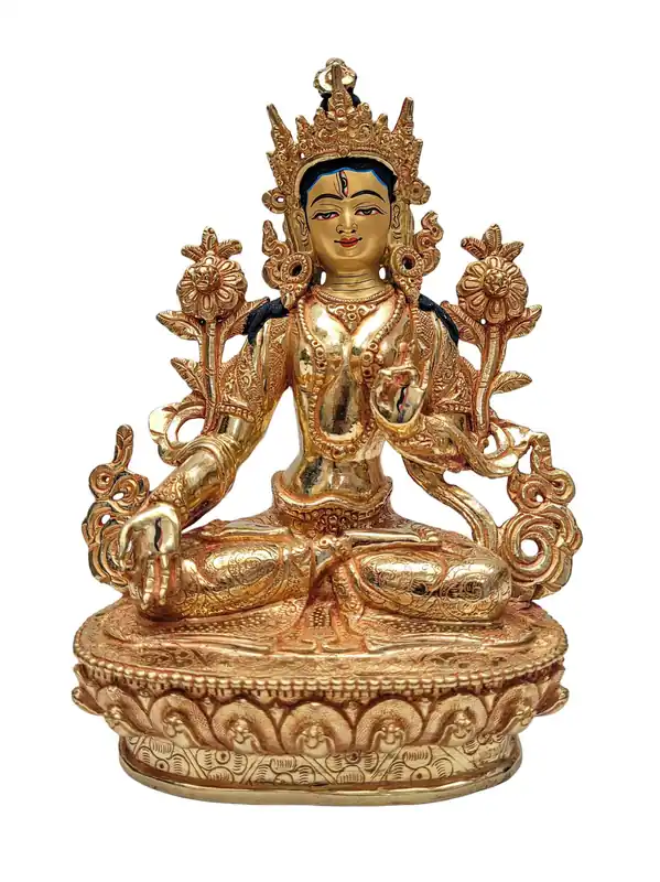 Statue de Tara Blanche Traditionnelle – Divinité de la Compassion