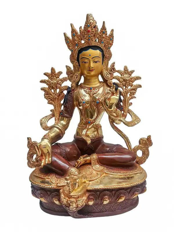 Déesse de la compassion – Statue rituelle de Tara Verte