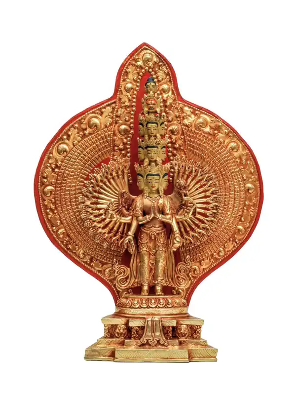 Statue artisanale de Sahasrabhuja Avalokitesvara