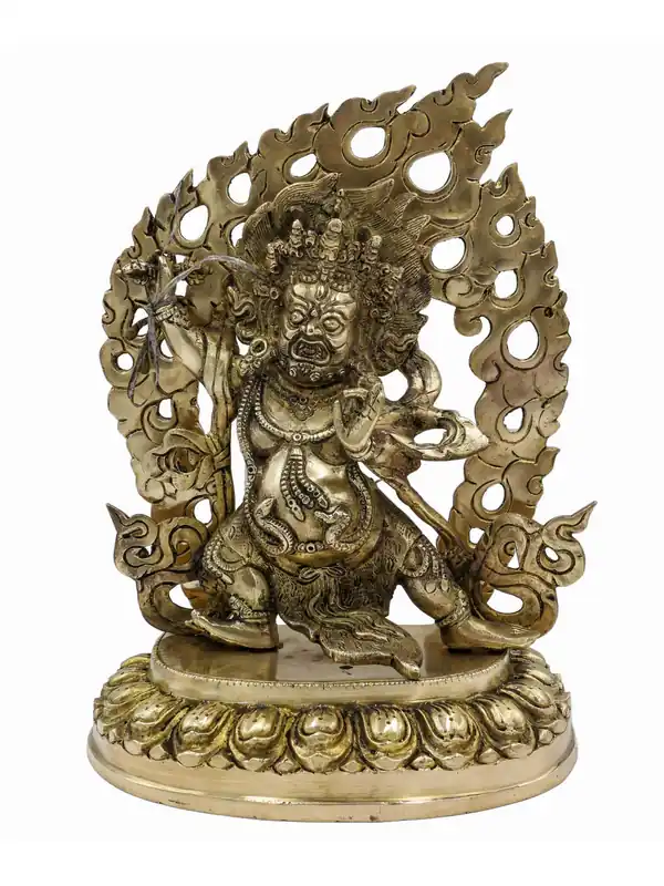 Statue de Vajrapani courroucé faite à la main