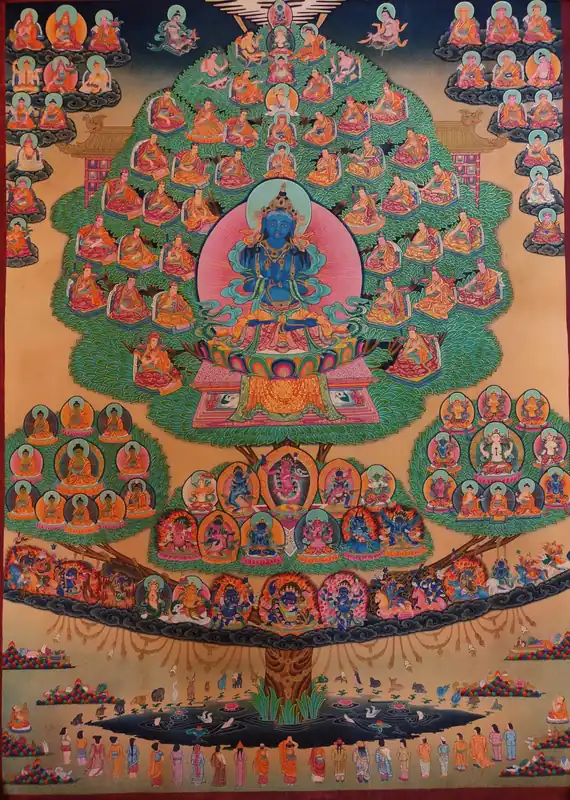 Thangka tibétain de Vajradhara