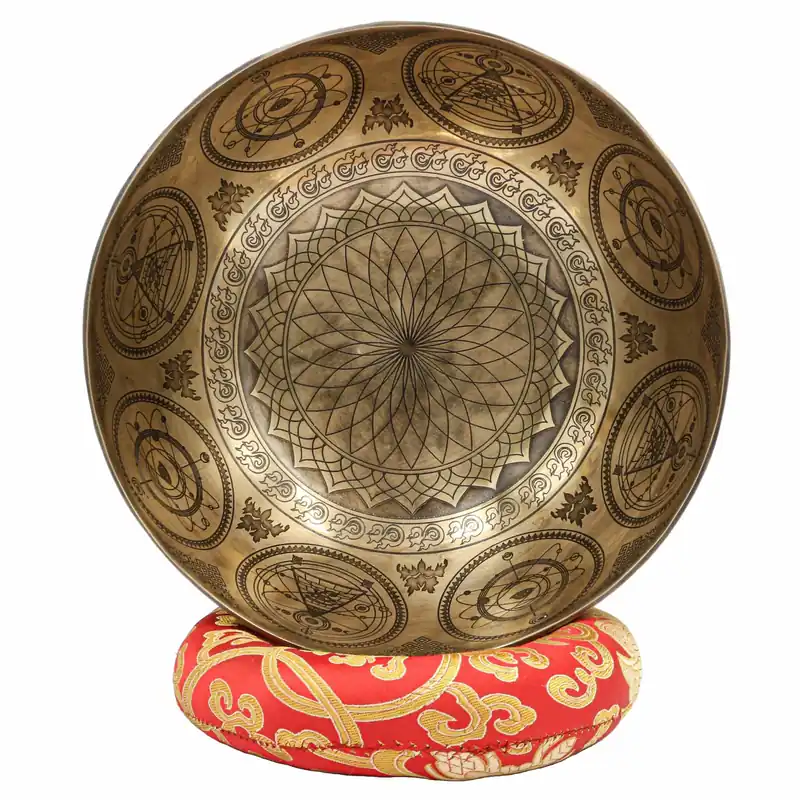 Bol rituel jambati sculpté en forme de fleur