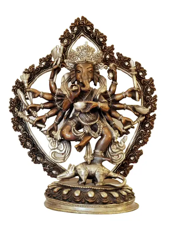 Statue en cuivre de Ganapati