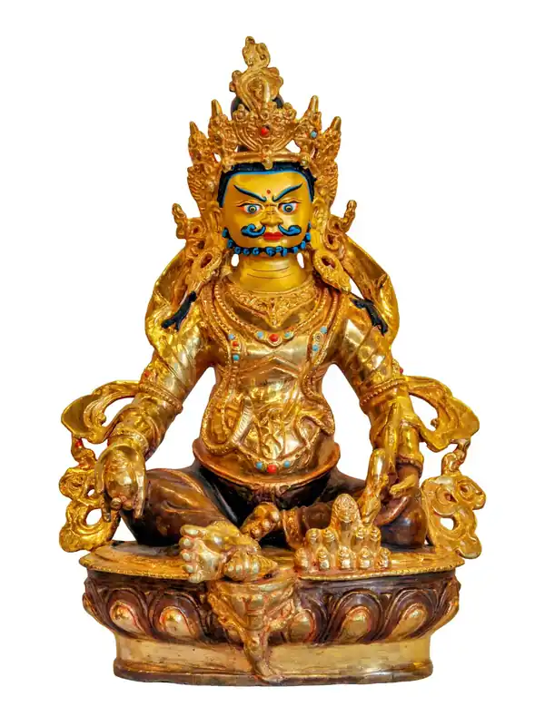 Statue de Jambhala Jaune tibétain – Divinité de la richesse
