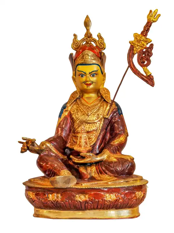Statue en cuivre du rituel Guru Rinpoche