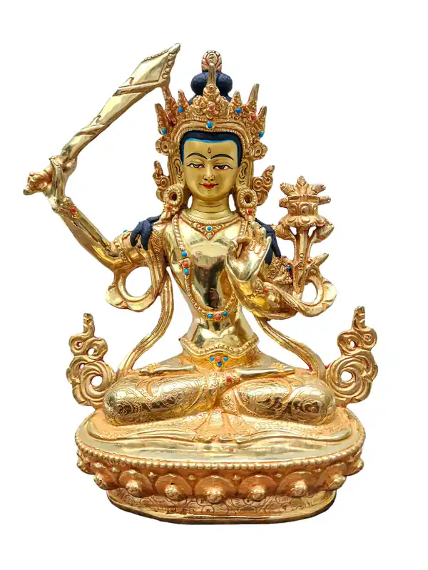 Divinité de la sagesse – Statue traditionnelle de Manjushri
