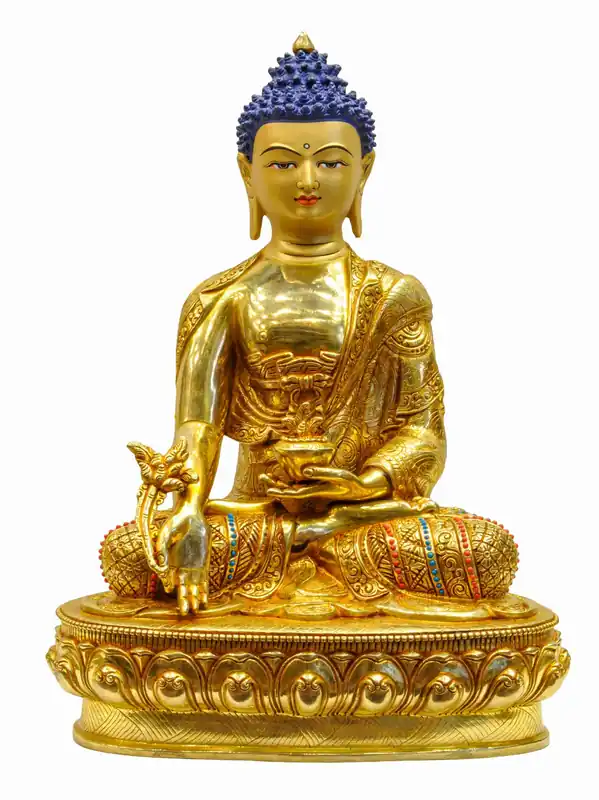 Statue en cuivre du Bouddha de la Médecine