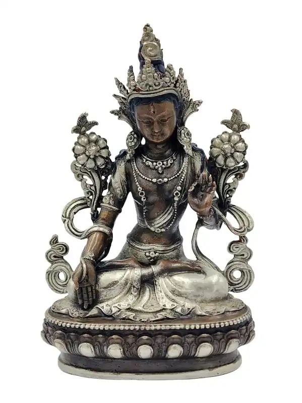 Statue de la Tara Blanche tibétaine – Divinité de la compassion