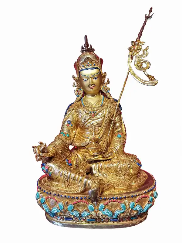 Statue traditionnelle de Padmasambhava du Népal