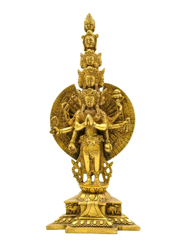 Statue rituelle de Sahasrabhuja Avalokitesvara