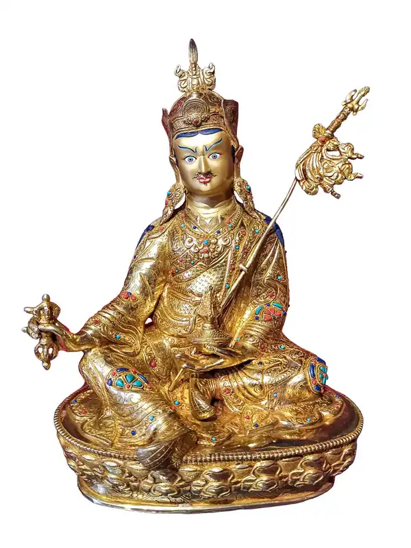 Statue traditionnelle de Guru Rinpoche du Népal