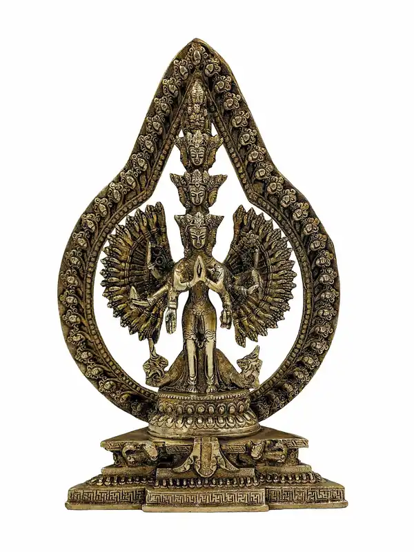 Statue bouddhiste de Sahasrabhuja Avalokitesvara
