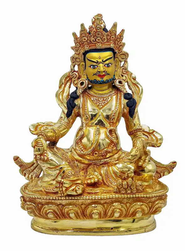 Divinité de la richesse – Statue traditionnelle de Jambhala jaune